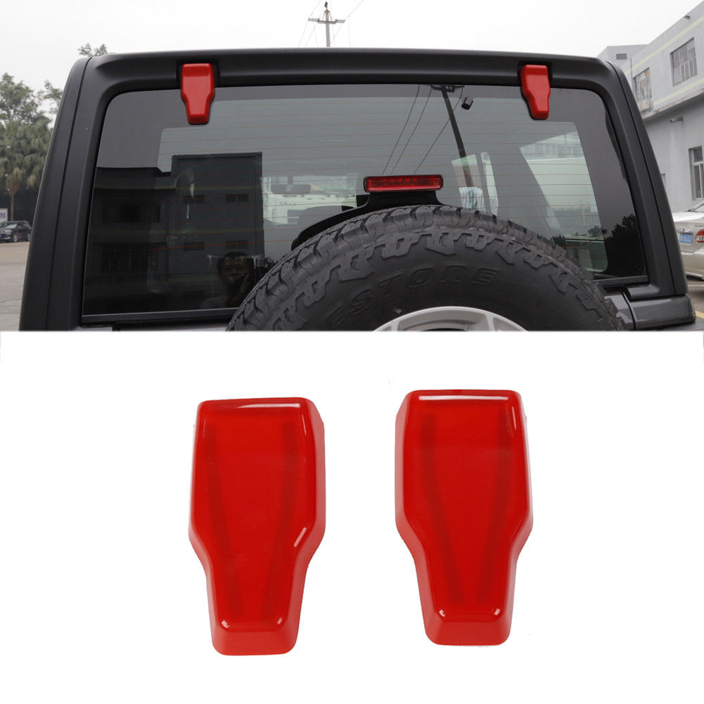 2018-up Jeep Wrangler JL Bright Red Rear Window Hinge Covers